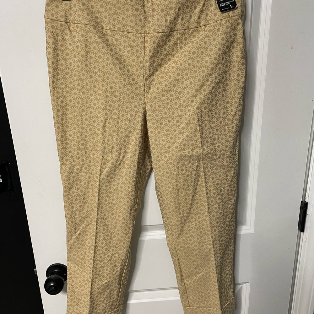 New York & Company Tan Patterned Pants NWT